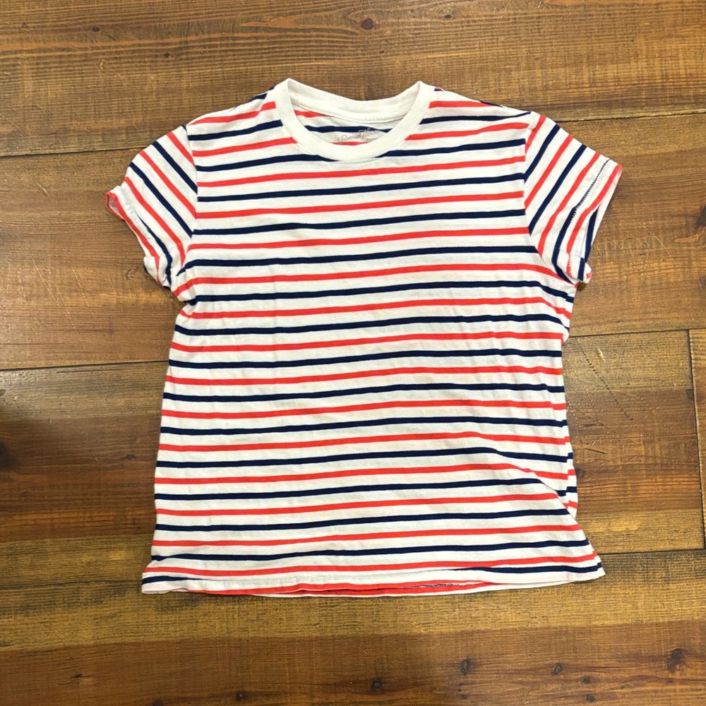Universal Thread Kids Striped Tee - Red, Blue, and White